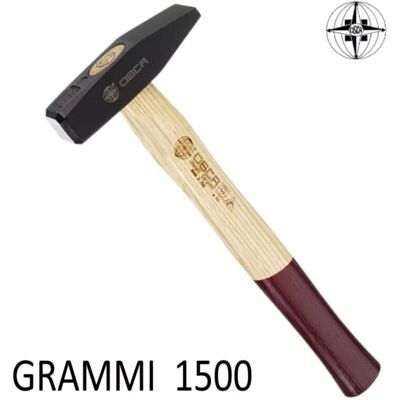 OSCA Martillo de cerrajero - mango madera - 1500g OSCA Martillo de cerrajero - mango madera - 1500g