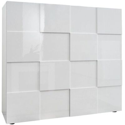 LC MOBILI Highboard Weiß - Spanplatte - 121x42x111 cm - Highboard LC MOBILI Highboard Weiß - Spanplatte - 121x42x111 cm - Highboard