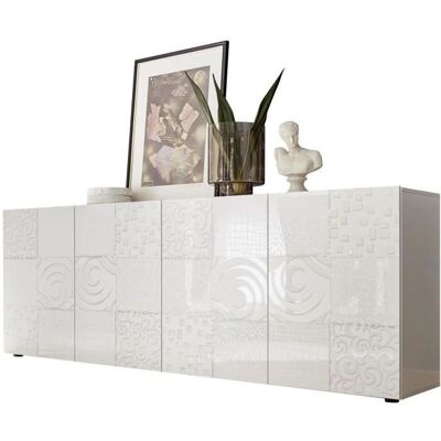 LC Miro Buffet blanc laqué à haute brillance avec impression en serigraphie - Buffet - Publicité LC Miro Buffet blanc laqué à haute brillance avec impression en serigraphie - Buffet - Publicité