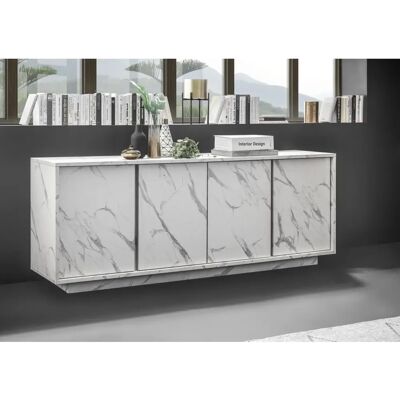 HomeMania Multiusos Carrara Blanc Buffet - Publicité HomeMania Multiusos Carrara Blanc Buffet - Publicité