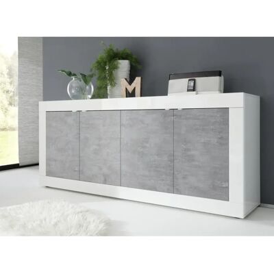 INOSIGN Basic Breite 207 cm - Sideboard, weiß Hochglanz Lack/Beton-Optik INOSIGN Basic Breite 207 cm - Sideboard, weiß Hochglanz Lack/Beton-Optik