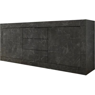 INOSIGN Basic 210cm Sideboard - 2 Türen, 3 Schubladen, Marmor Anthrazit INOSIGN Basic 210cm Sideboard - 2 Türen, 3 Schubladen, Marmor Anthrazit