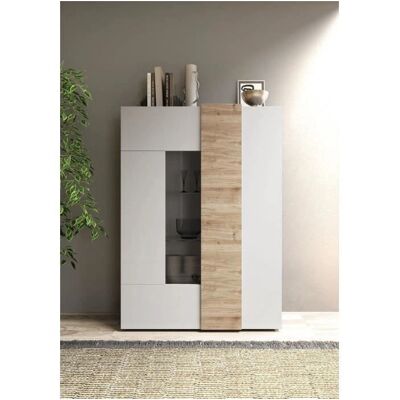 LC Sabry Blanque Brillo 2 Puertas Vitrina - Vitrines LC Sabry Blanque Brillo 2 Puertas Vitrina - Vitrines