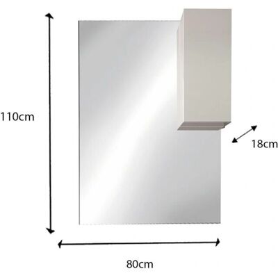 WELLTIME Vittoria - Reversible Hochglanz Badspiegelschrank WELLTIME Vittoria - Reversible Hochglanz Badspiegelschrank