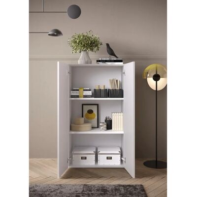 LC Basic Büroschrank - 2 Türen, 2 Einlegeböden, Weiß LC Basic Büroschrank - 2 Türen, 2 Einlegeböden, Weiß