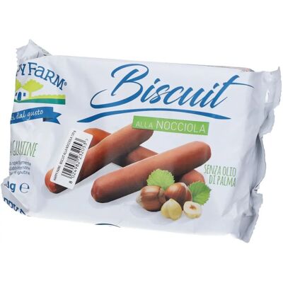 Biscotto alla Nocciola Happy Farm - Senza glutine - 120g Biscotto alla Nocciola Happy Farm - Senza glutine - 120g