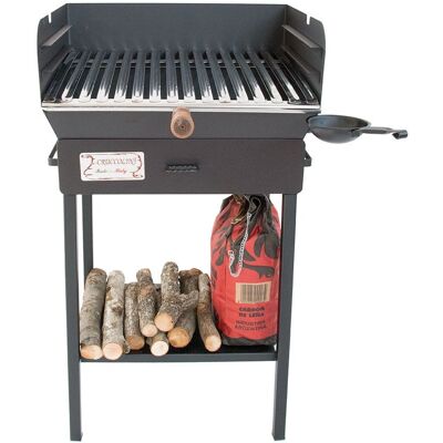 Barbecue a Carbone Cruccolini Family - 50x40cm, Nero, Italiano Barbecue a Carbone Cruccolini Family - 50x40cm, Nero, Italiano