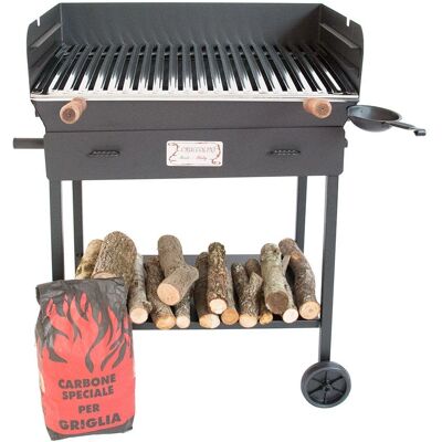 Cruccolini BA22 Griglia a Carbone in Acciaio Pesante - 69x45cm - Barbecue Tradizionale Cruccolini BA22 Griglia a Carbone in Acciaio Pesante - 69x45cm - Barbecue Tradizionale