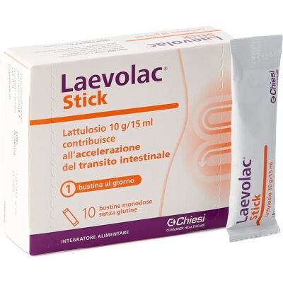 Chiesi Italia Laevolac Stick - Sollievo della stitichezza - 10 bustine Chiesi Italia Laevolac Stick - Sollievo della stitichezza - 10 bustine