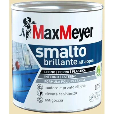 MAX MEYER Smalto Brillante ad Acqua Bianco Panna - Vernice MAX MEYER Smalto Brillante ad Acqua Bianco Panna - Vernice