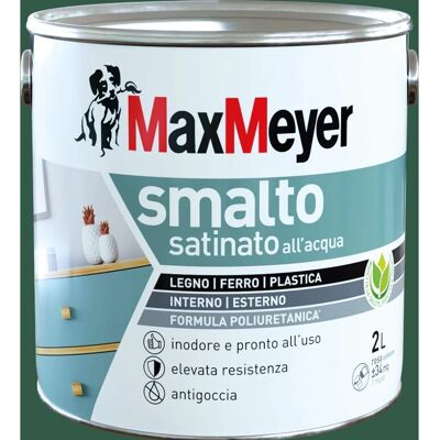 MaxMeyer Smalto ad acqua poliuretanico satinato Verde Scuro - Vernice/ Spray MaxMeyer Smalto ad acqua poliuretanico satinato Verde Scuro - Vernice/ Spray