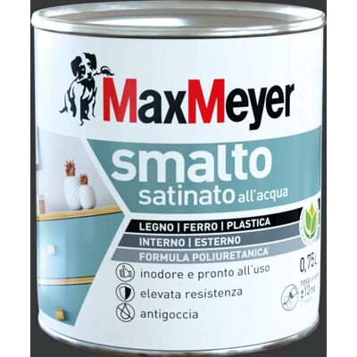 Maxmayer 0,75L Smalto Satinato ad Acqua - Per Metallo e Legno Maxmayer 0,75L Smalto Satinato ad Acqua - Per Metallo e Legno
