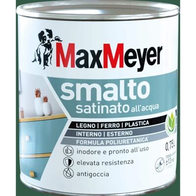 Maxmayer - Smalto satinato ad acqua 0,75L - Interni/Esterni Maxmayer - Smalto satinato ad acqua 0,75L - Interni/Esterni