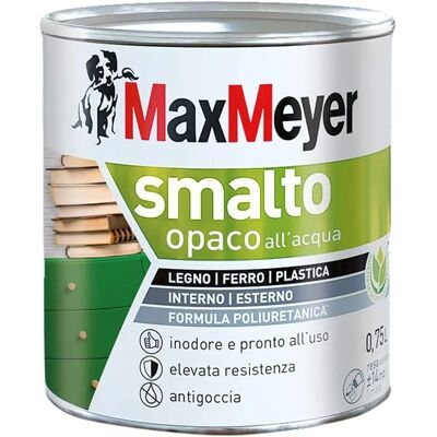 Max Meyer - Smalto Brillante Acrilico Poliuretanico ad Acqua - 0,75L - Vernice/Spray Max Meyer - Smalto Brillante Acrilico Poliuretanico ad Acqua - 0,75L - Vernice/Spray