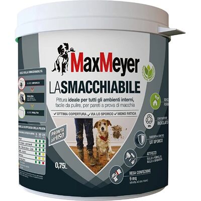 MaxMeyer Pittura Interni Bianca - Lavabile, Resistente alle macchie - 0,75L MaxMeyer Pittura Interni Bianca - Lavabile, Resistente alle macchie - 0,75L