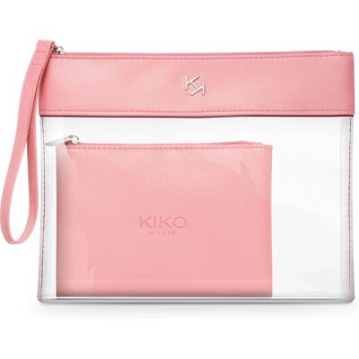 Kiko Milano Transparent Beauty Case - Pink Kiko Milano Transparent Beauty Case - Pink