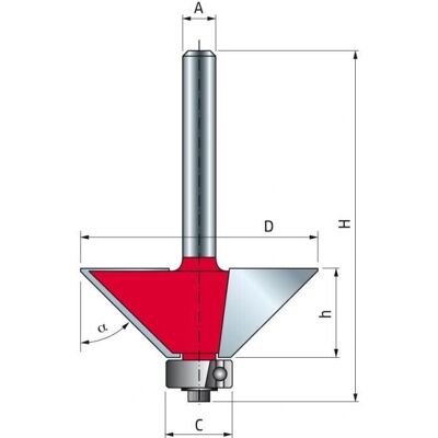 Freud Fräser - 25,4mm Durchmesser, 25,4mm Höhe, 73,7mm Länge - Kantenanleimer Freud Fräser - 25,4mm Durchmesser, 25,4mm Höhe, 73,7mm Länge - Kantenanleimer
