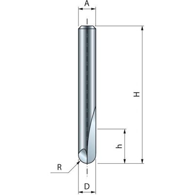 Freud Modell F03FR01588 Rundspitze Bohrer - Ø6 H12.7/50.8 - Holzarbeiten Freud Modell F03FR01588 Rundspitze Bohrer - Ø6 H12.7/50.8 - Holzarbeiten