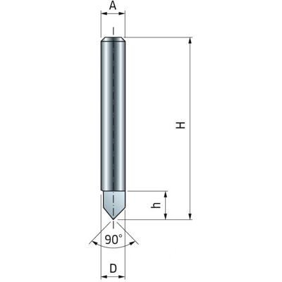 Fresa Freud para ranura en V - Ø6 H6/38.1 - F03FR01618 Fresa Freud para ranura en V - Ø6 H6/38.1 - F03FR01618