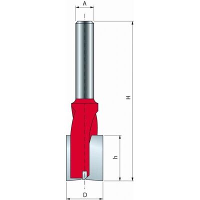 Broca recta de doble filo Freud - Ø22 H25/70 Q8 Z2+1 - Fresa Broca recta de doble filo Freud - Ø22 H25/70 Q8 Z2+1 - Fresa
