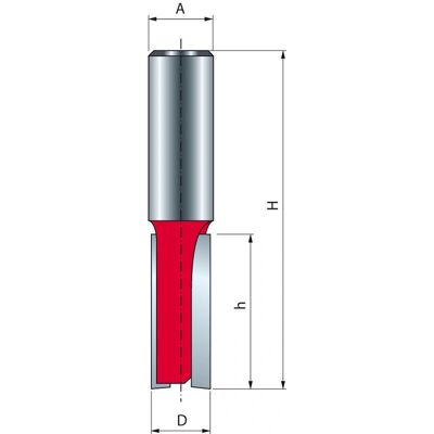 Broca de Doble Punta - Ø12 H38.1/80 Z2 - Ranurado Recto Broca de Doble Punta - Ø12 H38.1/80 Z2 - Ranurado Recto