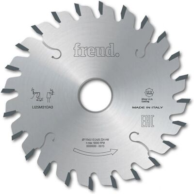 Freud F03FS05932 - Lama di marcatura conica industriale - Ø125 - 3,1-4,3/2,5 AL20 Z24 - Per marcatura pannelli rivestiti Freud F03FS05932 - Lama di marcatura conica industriale - Ø125 - 3,1-4,3/2,5 AL20 Z24 - Per marcatura pannelli rivestiti