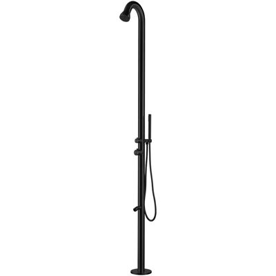 Sined Schwarze Außendusche für Pool - Edelstahl 316L - Hand & Fuß Wasch - 3-Wege Mischer Sined Schwarze Außendusche für Pool - Edelstahl 316L - Hand & Fuß Wasch - 3-Wege Mischer