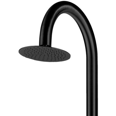SINED Palau Black Edelstahl-Garten- und Pooldusche - Doppelmischer, Versteckte Wasseranschlüsse SINED Palau Black Edelstahl-Garten- und Pooldusche - Doppelmischer, Versteckte Wasseranschlüsse