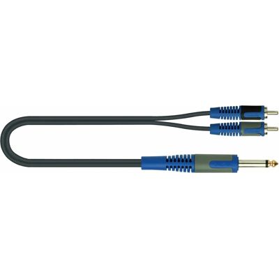 Quik Lok RKSA / 160-2 - Adapterkabel met 2 RCA-aansluitingen, 2 m, mannelijk, zwart Quik Lok RKSA / 160-2 - Adapterkabel met 2 RCA-aansluitingen, 2 m, mannelijk, zwart