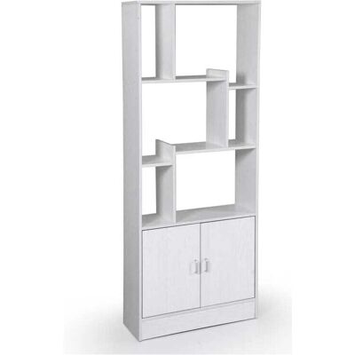 Webmarketpoint Estantería blanca para oficina y dormitorio - 70x24x170cm Webmarketpoint Estantería blanca para oficina y dormitorio - 70x24x170cm