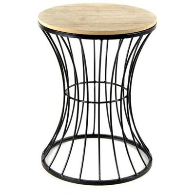 Webmarketpoint - Taburete de estilo urbano en metal y madera Webmarketpoint - Taburete de estilo urbano en metal y madera