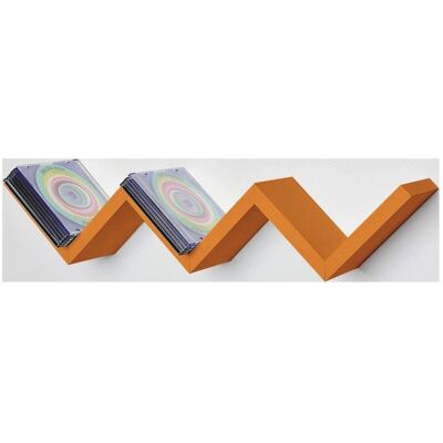 Bakaji - Zig Zag Wall Shelf - Arancione - 3 Ripiani - Mensola a parete Bakaji - Zig Zag Wall Shelf - Arancione - 3 Ripiani - Mensola a parete