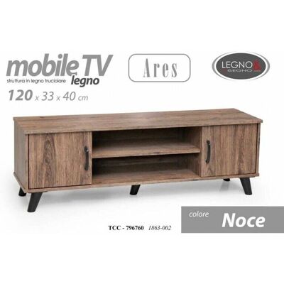 IPERBRIKO Mobile salotto basso porta TV - Madia in noce - 120x33x40 cm IPERBRIKO Mobile salotto basso porta TV - Madia in noce - 120x33x40 cm