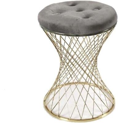 Argonauta Moderner Grauer Goldhocker - Hocker Argonauta Moderner Grauer Goldhocker - Hocker