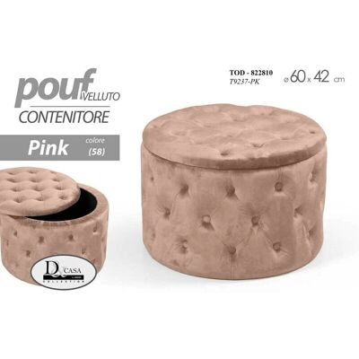 IPERBRIKO Banco de almacenamiento rosa - Pouf Storage Ottoman IPERBRIKO Banco de almacenamiento rosa - Pouf Storage Ottoman