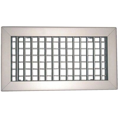 Rejilla de Ventilación Bricoman - 400x200 mm - Aletas ajustables dobles - Aluminio Rejilla de Ventilación Bricoman - 400x200 mm - Aletas ajustables dobles - Aluminio