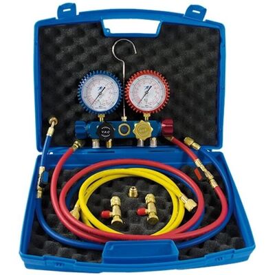 Ferrari Srl - Kit de gas R22, R134A, R404A, R407C - Manómetro - Idrhaus Ferrari Srl - Kit de gas R22, R134A, R404A, R407C - Manómetro - Idrhaus