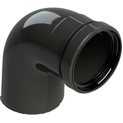 Ferrari Srl - Codo de 90° en polipropileno negro de 60 mm - Conexión de tubería Ferrari Srl - Codo de 90° en polipropileno negro de 60 mm - Conexión de tubería