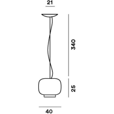 Foscarini Chouchin 3 Graue Pendelleuchte - Pendelleuchte Foscarini Chouchin 3 Graue Pendelleuchte - Pendelleuchte