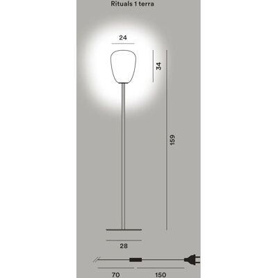 Foscarini Alta Tischlampe - Grau, Gold, Weiß - Beleuchtung Foscarini Alta Tischlampe - Grau, Gold, Weiß - Beleuchtung
