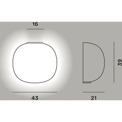 Foscarini Gem Semi Wandleuchte - Wandlampe Foscarini Gem Semi Wandleuchte - Wandlampe