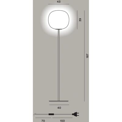 Foscarini Gem Weiße Tischlampe - Lampe Foscarini Gem Weiße Tischlampe - Lampe