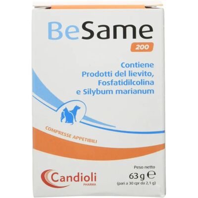 Candioli Besame 200mg - Supporto epatico per cani e gatti - 30 compresse Candioli Besame 200mg - Supporto epatico per cani e gatti - 30 compresse