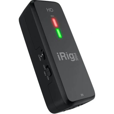 IK Multimedia iRig Pre HD hordozható audió interfész stúdió minőségű előfokkal IK Multimedia iRig Pre HD hordozható audió interfész stúdió minőségű előfokkal