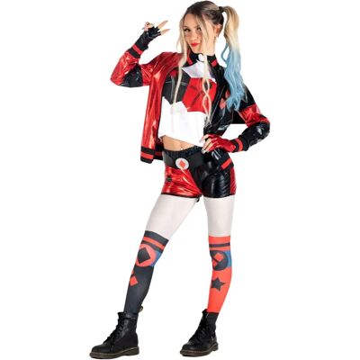 Costume Harley Quinn per ragazze - Bianco/Nero/Rosso - 8-10 Anni Costume Harley Quinn per ragazze - Bianco/Nero/Rosso - 8-10 Anni