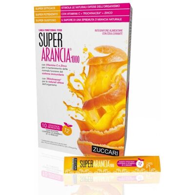 Zuccari Super Orange 1000 - Integratore alimentare con Vitamina C e Zinco - 10 Stick Zuccari Super Orange 1000 - Integratore alimentare con Vitamina C e Zinco - 10 Stick