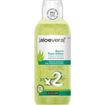 Zuccari Aloe Vera 2 Jus - Concentré Double - Soutient la Digestion - 1L - Publicité Zuccari Aloe Vera 2 Jus - Concentré Double - Soutient la Digestion - 1L - Publicité