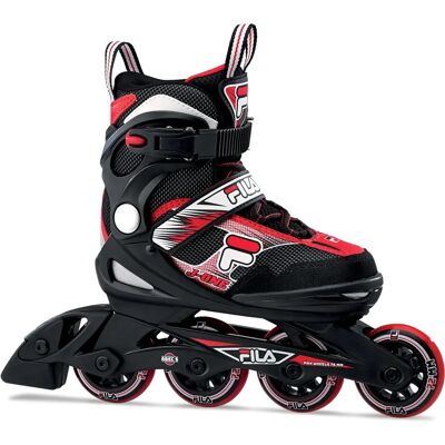Fila J-One Unisex Rote/Schwarze Verstellbare Inlineskates - Rollschuhe Fila J-One Unisex Rote/Schwarze Verstellbare Inlineskates - Rollschuhe