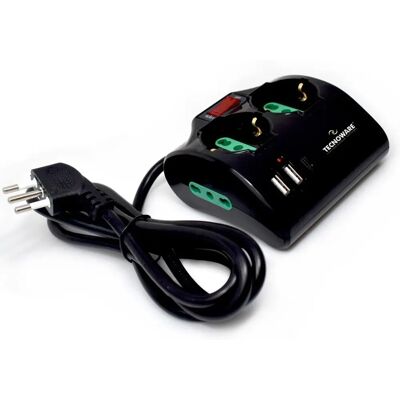 Tecnoware Power Cleaner 4 - Meervoudige stekkerdoos - Italiaans stekker - 2 schuko stopcontacten Tecnoware Power Cleaner 4 - Meervoudige stekkerdoos - Italiaans stekker - 2 schuko stopcontacten