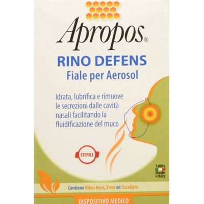 Apropos Rino Defens - 10 Fiale sterili per aerosol nasale Apropos Rino Defens - 10 Fiale sterili per aerosol nasale